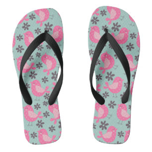 Polka Dot Birds und Blume Badesandalen