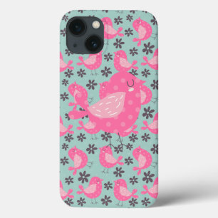 Polka Dot Birds und Blume Case-Mate iPhone Hülle