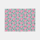Polka Dot Birds und Blume Fleecedecke (Vorderseite (Horizontal))