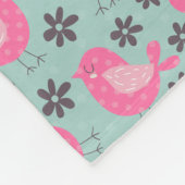 Polka Dot Birds und Blume Fleecedecke (Ecke)