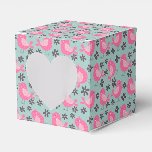 Polka Dot Birds und Blume Geschenkschachtel (Vorderseite)