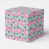Polka Dot Birds und Blume Geschenkschachtel (Rückseite)