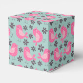 Polka Dot Birds und Blume Geschenkschachtel (Rückseite)