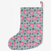 Polka Dot Birds und Blume Kleiner Weihnachtsstrumpf (Rückseite)