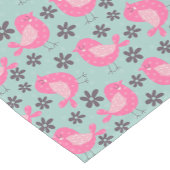 Polka Dot Birds und Blume Kurzer Tischläufer (Ecke)