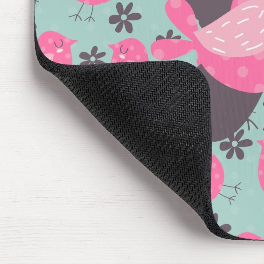 Polka Dot Birds und Blume Mousepad (Ecke)