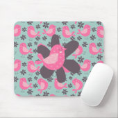Polka Dot Birds und Blume Mousepad (Mit Mouse)