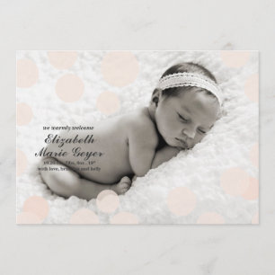 Polka Dot Birth Ankündigung // Confetti