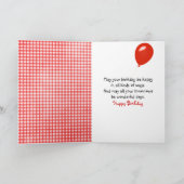 Polka Dot Birthday Daisy Karte (Innenseite)