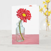 Polka Dot Birthday Daisy Karte (Gelbe Blume)