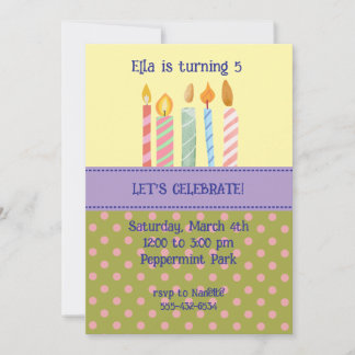 Polka Dot Birthday Invitation Einladung