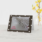 Polka Dot Birthday Karte (Gelbe Blume)