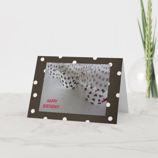 Polka Dot Birthday Karte (Vorderseite)