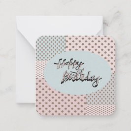 Polka Dot Birthday Notecard Mitteilungskarte