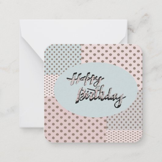 Polka Dot Birthday Notecard Mitteilungskarte (Vorderseite)