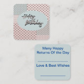 Polka Dot Birthday Notecard Mitteilungskarte (Vorne/Hinten)