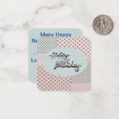 Polka Dot Birthday Notecard Mitteilungskarte (Vorderseite/Rückseite Beispiel)