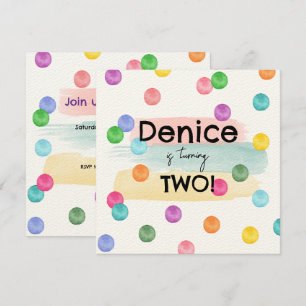 Polka Dot Birthday Party Einladung
