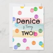 Polka Dot Birthday Party Einladung (Vorderseite)