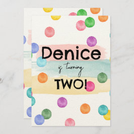 Polka Dot Birthday Party Einladung