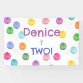 Polka Dot Birthday Party Einladung Banner (Horizontal)
