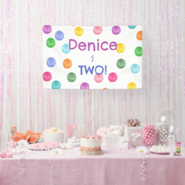 Polka Dot Birthday Party Einladung Banner