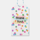 Polka Dot Birthday Party Einladung Geschenkanhänger (Vorderseite)