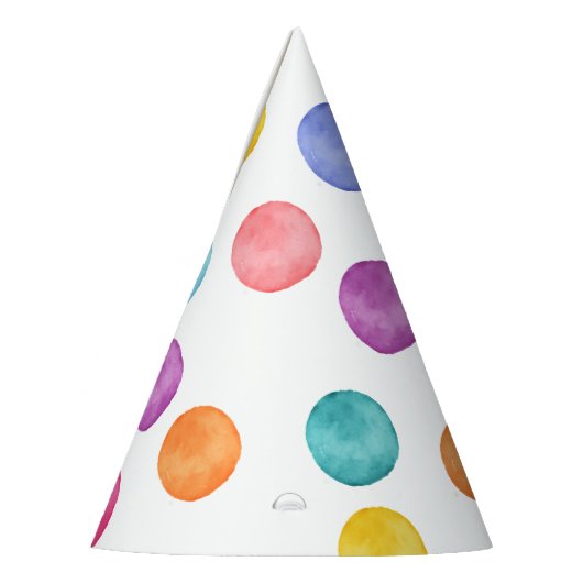 Polka Dot Birthday Party Einladung Partyhütchen (Links)