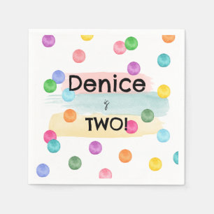 Polka Dot Birthday Party Einladung Serviette