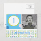 Polka Dot Birthday Party Postkarte (Vorne/Hinten)