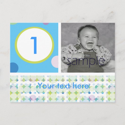 Polka Dot Birthday Party Postkarte (Vorderseite)