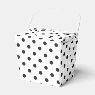 Polka Dot Black and White Wedding Party Geschenkschachtel