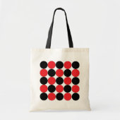 Polka Dot Black Red Polka Dot Tragetasche (Vorne)