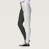 Polka Dot Black und White Two Tone Leggings (Links)