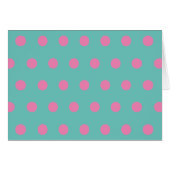 Polka Dot Blank Cards (Aqua & Pink) (Vorderseite (Horizontal))