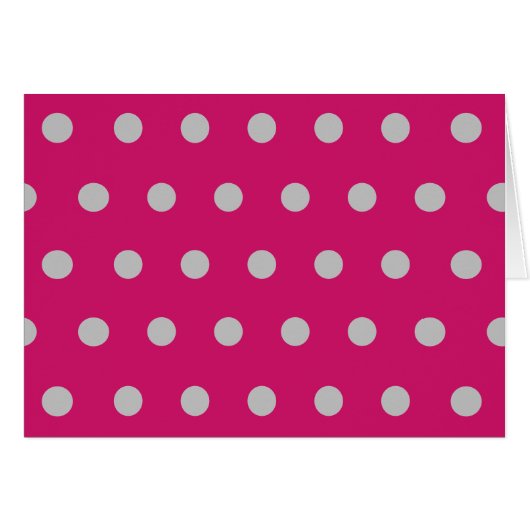 Polka Dot Blank Cards (Hot Pink & Gray) (Vorderseite (Horizontal))