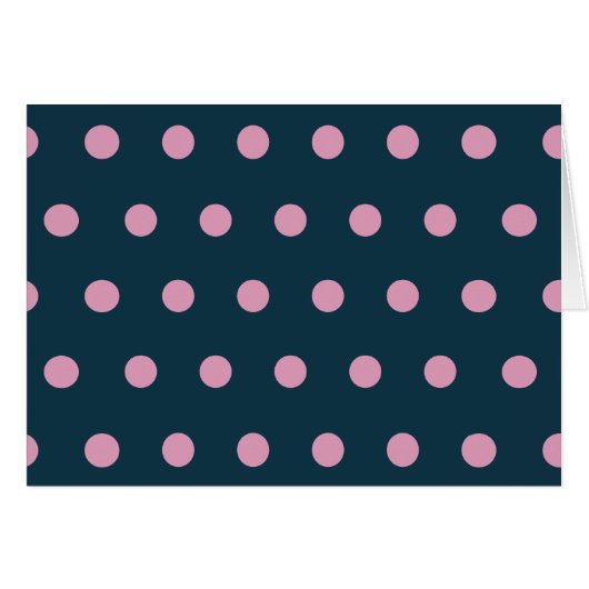 Polka Dot Blank Cards (Midnight Blue & Soft Pink) (Vorderseite (Horizontal))