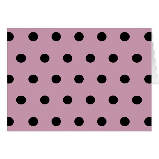 Polka Dot Blank Cards (rosa & schwarz) (Vorderseite (Horizontal))