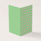 Polka Dot Blank Greeting Card (Seite Grün & Rosa) (Vorderseite)