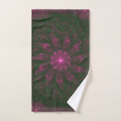 Polka Dot Bloom – Botanische Fractal-Kunst Badhandtuch Set (Handtuch)