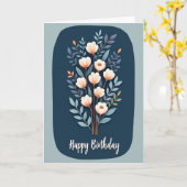 Polka Dot Bloom Kunstkarte Karte (Gelbe Blume)