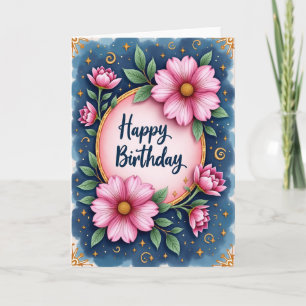 Polka Dot Bloom Rahmenkarte Karte