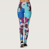 Polka Dot Blubble Farbe Abstrakt Schwarz Leggings (Rückseite)