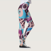 Polka Dot Blubble Farbe Abstrakt Schwarz Leggings (Rechts)