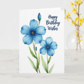 Polka Dot Blue Bloom Karte (Gelbe Blume)