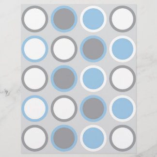 Polka Dot Blue Gray Baby Scrapbook Paper