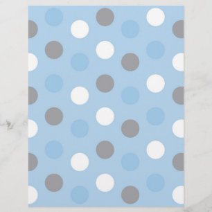 Polka Dot Blue Gray Baby Scrapbook Paper