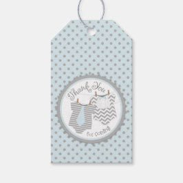 Polka-dot Blue Krawatte Bow-Krawatte Baby Shower L Geschenkanhänger