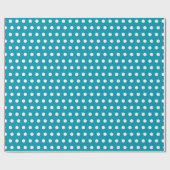 Polka Dot Blue Pattern Geschenkpapier (Flach)