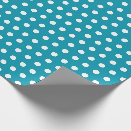 Polka Dot Blue Pattern Geschenkpapier (Ecke)